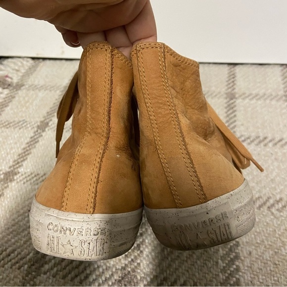 Converse All Star High Top Leather Unisex Mens 11.5 Women's 13.5 Tan Brown - Picture 6 of 6